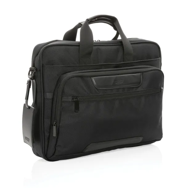  Swiss Peak AWARE™ RPET Voyager 15.6" laptop bag - Swiss Peak Black 