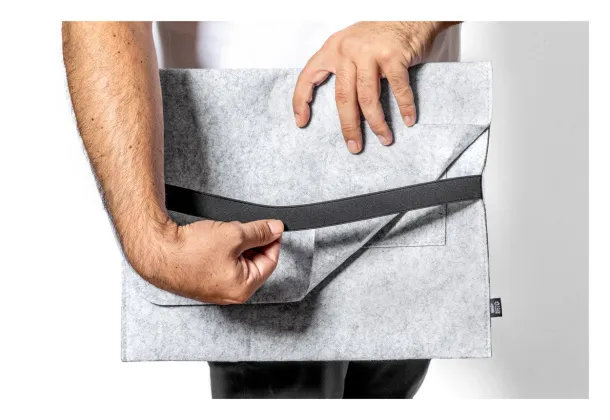 Riley RPET laptop pouch Grey