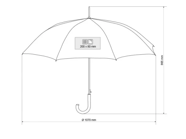 ZEUS umbrella with automatic opening - CASTELLI Red