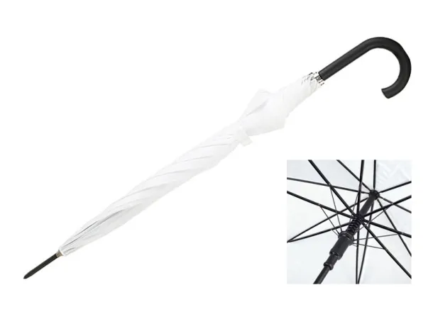 ZEUS umbrella with automatic opening - CASTELLI White