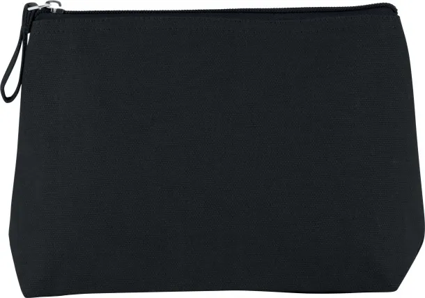  TOILETRY BAG IN COTTON CANVAS - Kimood Black