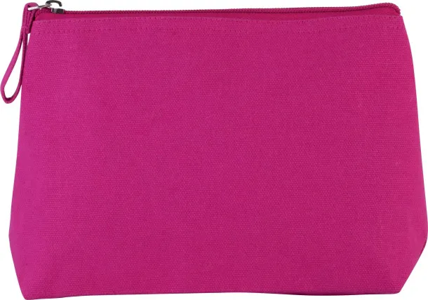  TOILETRY BAG IN COTTON CANVAS - Kimood Fuchsia