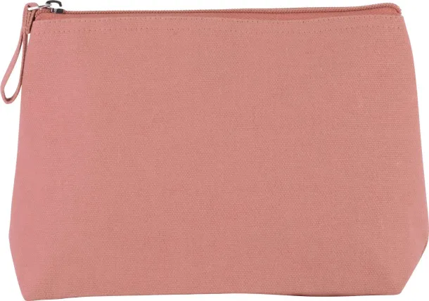  TOILETRY BAG IN COTTON CANVAS - Kimood Dusty Pink