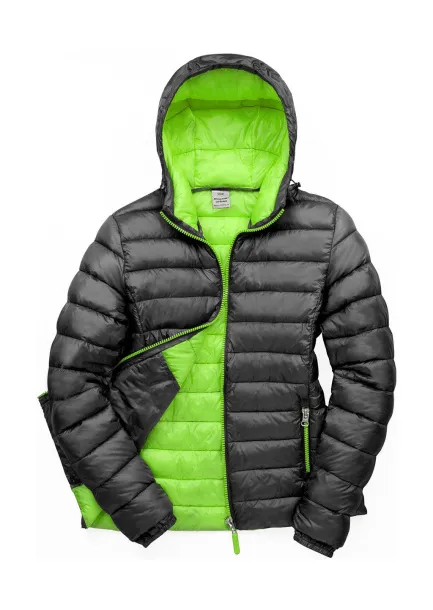  Ladies' Snow Bird Hooded Jacket - Result Urban Black Lime