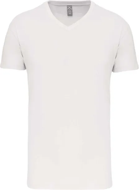  MEN'S BIO150 V-NECK T-SHIRT - 145 g/m² - Kariban White