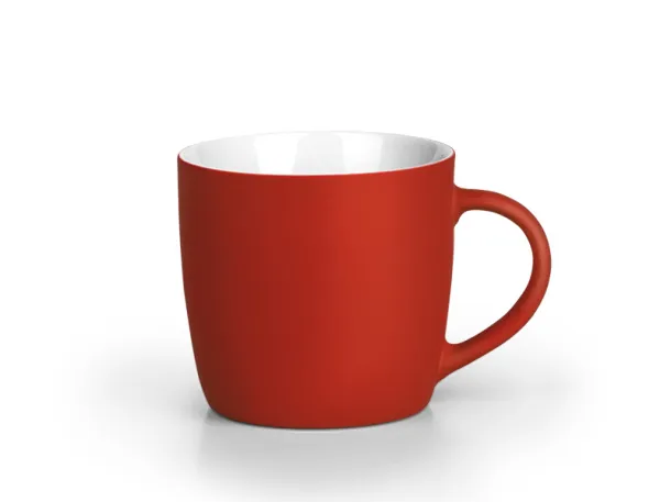 SOFT BERRY stoneware mug with rubberized finish Red