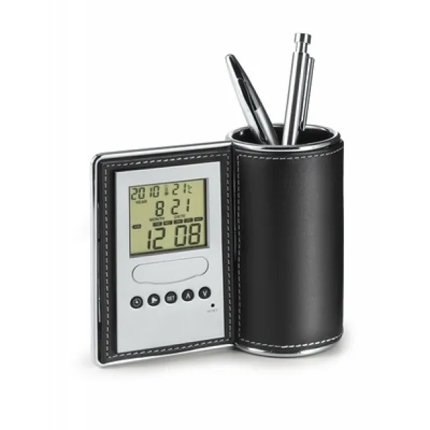  Pen holder with multifunctional clock black