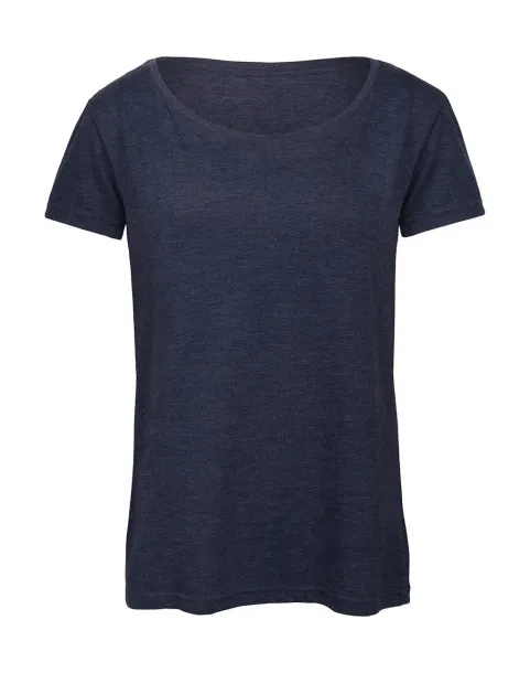  Ženska majica kratkih rukava, 130 g/m² - B&C Heather Navy
