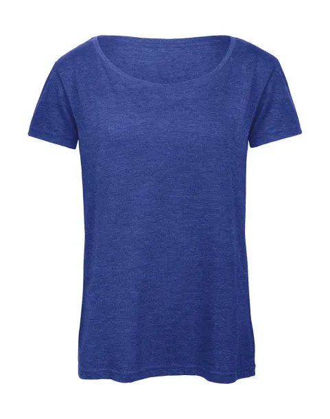  Ženska majica kratkih rukava, 130 g/m² - B&C Heather Royal Blue