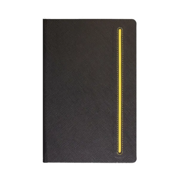 TEXTURE BLACK notebook A5 Yellow