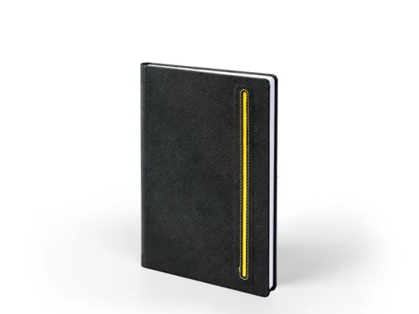 TEXTURE BLACK notebook A5 Yellow