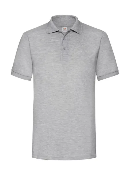  Heavyweight 65/35 Polo - Fruit of the Loom Heather Grey