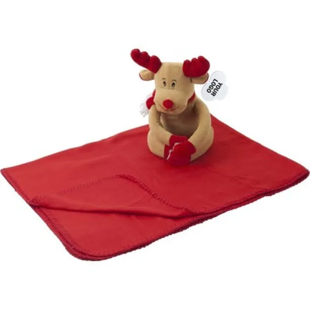  Plush toy with blanket Crvena