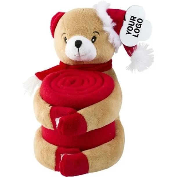  Plush toy with blanket brown Crvena