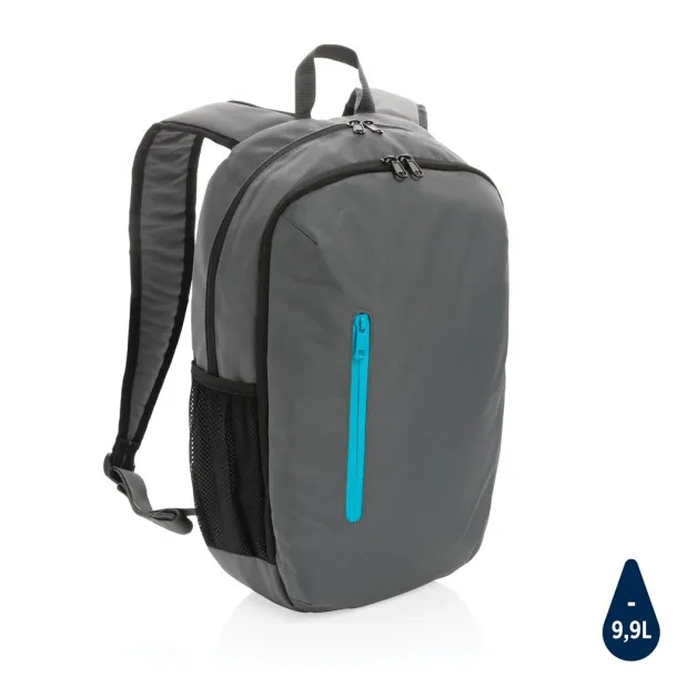  Impact AWARE™ ležerni ruksak 300D RPET, 15" - XD Collection Siva Tirkizna