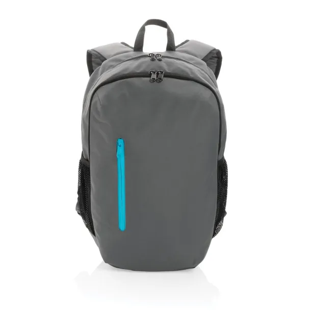  Impact AWARE™ ležerni ruksak 300D RPET, 15" - XD Collection Siva Tirkizna