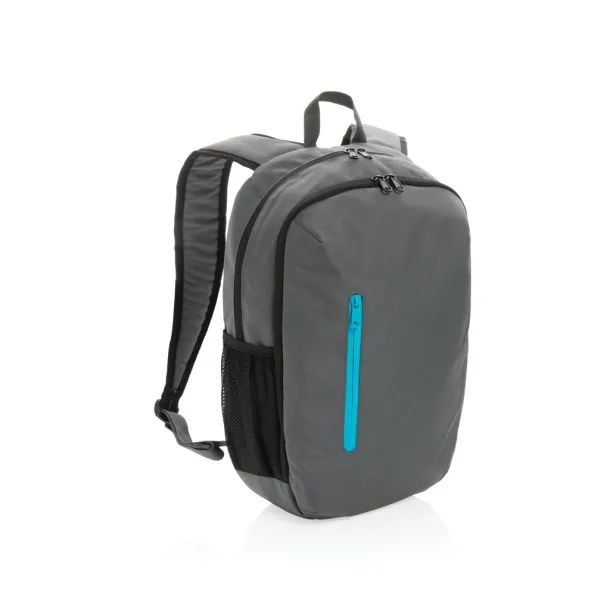 Impact AWARE™ ležerni ruksak 300D RPET, 15" - XD Collection Siva Tirkizna