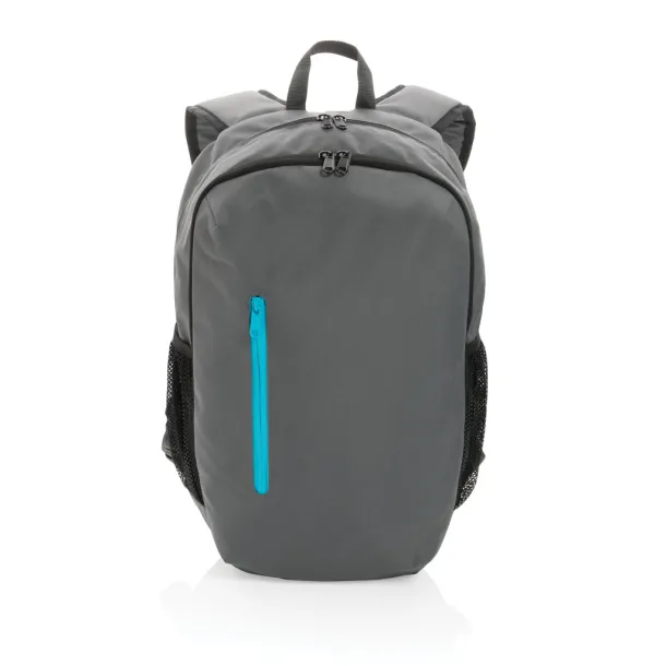  Impact AWARE™ ležerni ruksak 300D RPET, 15" - XD Collection Siva Tirkizna