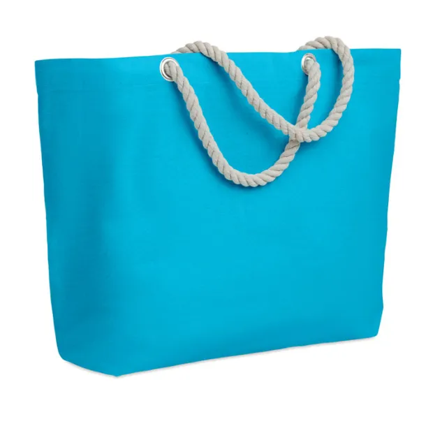 MENORCA Beach bag with cord handle Turquoise