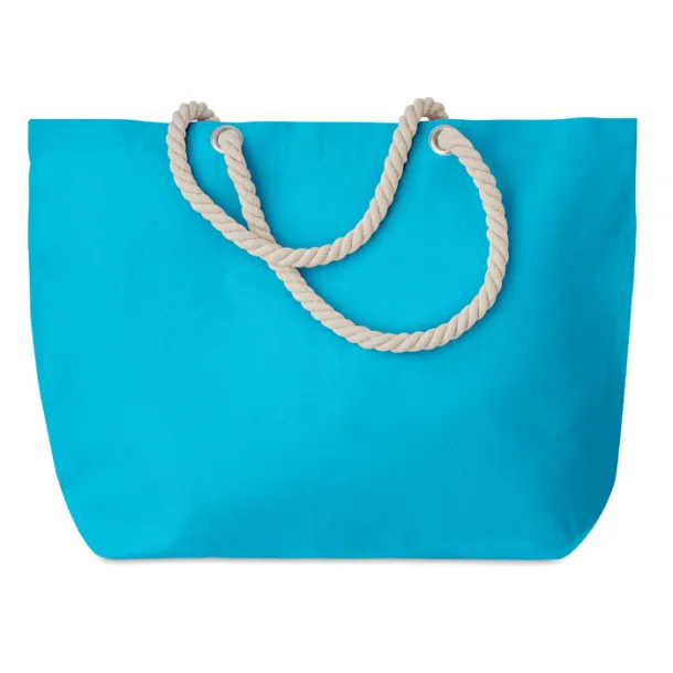 MENORCA Beach bag with cord handle Turquoise