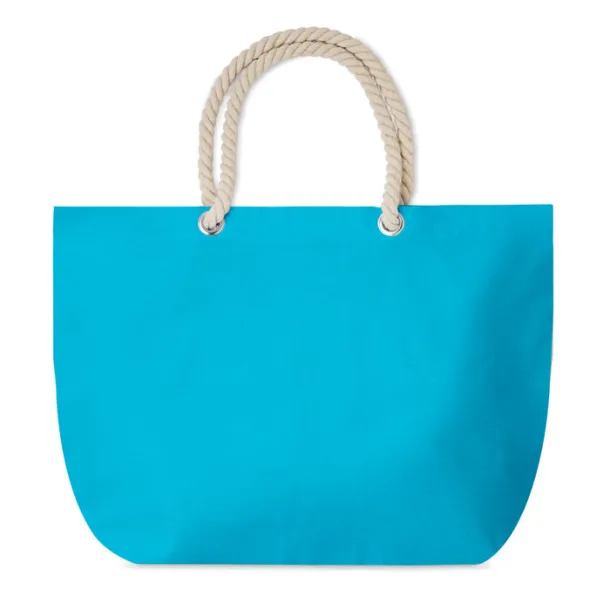 MENORCA Beach bag with cord handle Turquoise