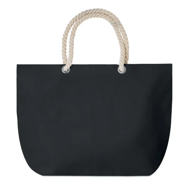 MENORCA Beach bag with cord handle Black