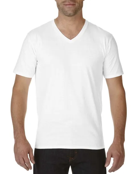  PREMIUM COTTON® ADULT V-NECK T-SHIRT - Gildan White