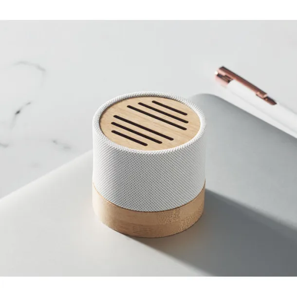 BOOL Bamboo RPET wireless speaker White