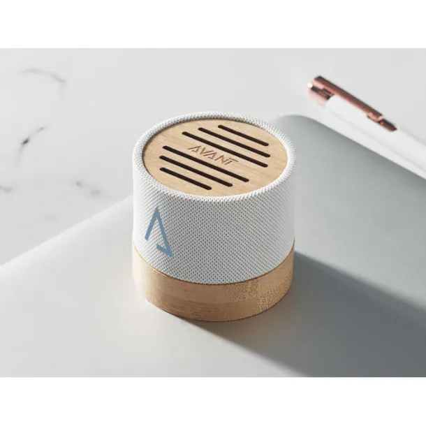 BOOL Bamboo RPET wireless speaker White