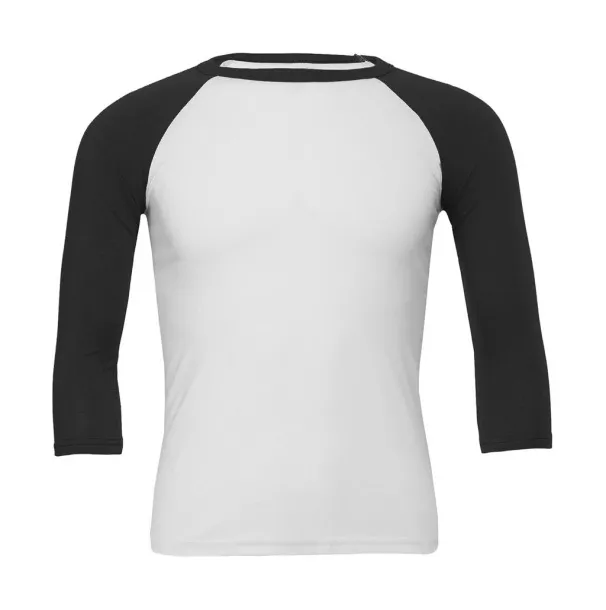  Unisex 3/4 Sleeve Baseball T-Shirt - Bella+Canvas Bijela Tamno siva