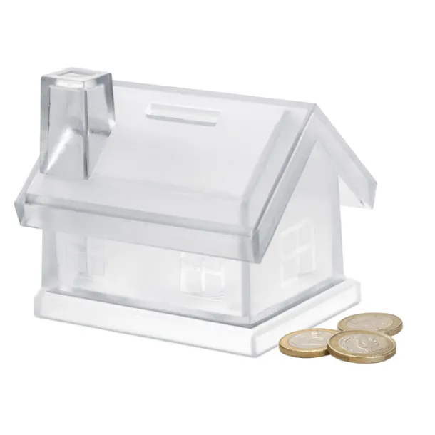 MYBANK Plastic house coin bank Transparent