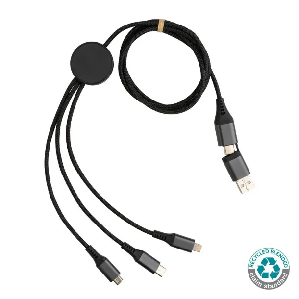  Terra 6u1 kabel od RCS recikliranog aluminija, 120cm - XD Xclusive Siva 