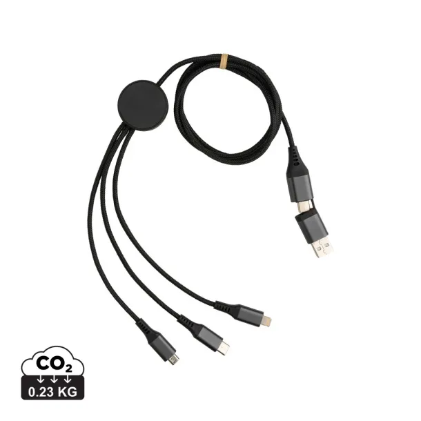  Terra RCS recycled aluminum 120 cm 6-in-1 cable - XD Xclusive Grey 