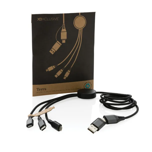  Terra 6u1 kabel od RCS recikliranog aluminija, 120cm - XD Xclusive Siva 