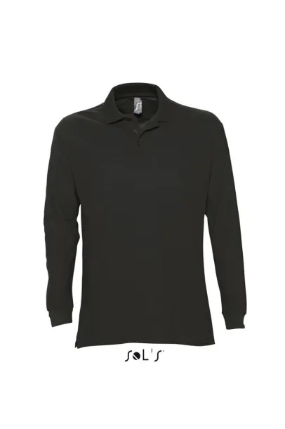  Muška polo majica dugih rukava, 170 g/m2 - SOL'S Crna