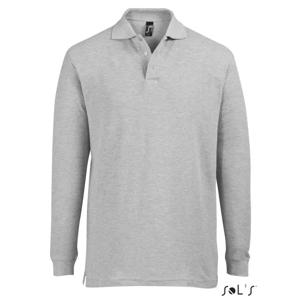  Muška polo majica dugih rukava, 170 g/m2 - SOL'S Grey Melange