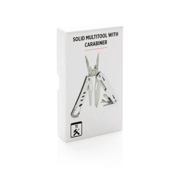  Solid multitool with carabiner - XD Collection Silver 