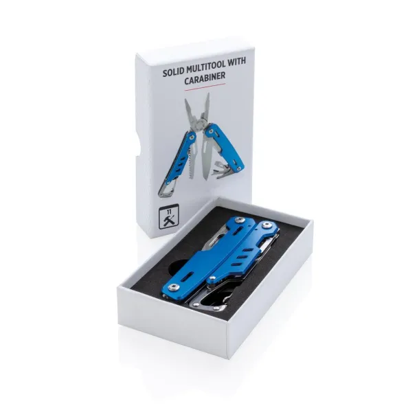  Solid multitool with carabiner - XD Collection Blue 