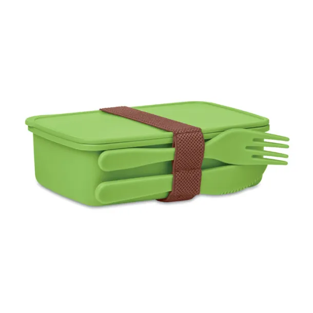 SUNDAY Lunch box with cutlery Lime