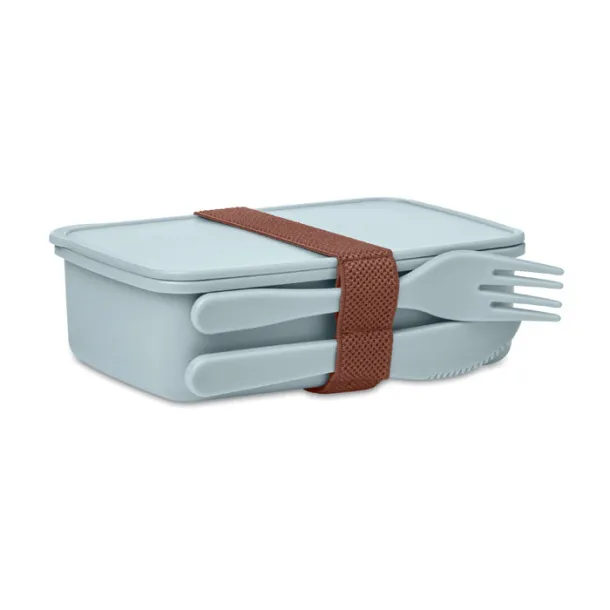 SUNDAY Lunch box with cutlery baby blue