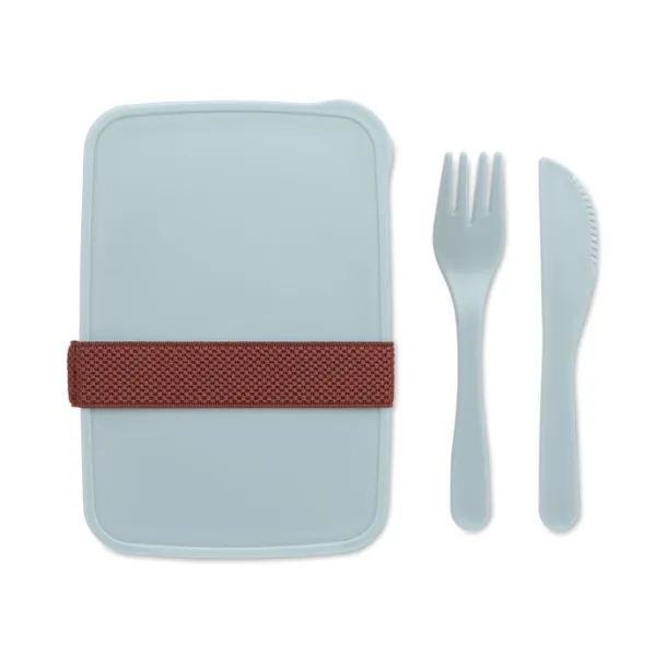 SUNDAY Lunch box with cutlery baby blue