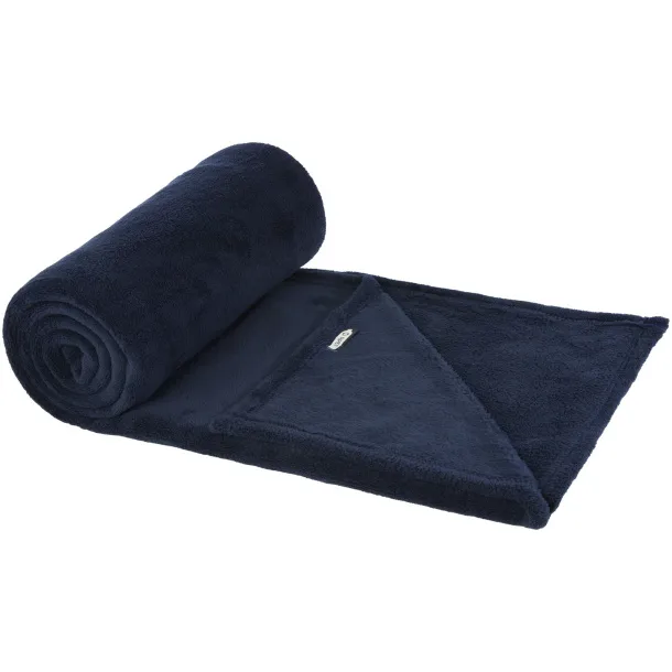 Lily RPET coral fleece blanket - Seasons Dark blue