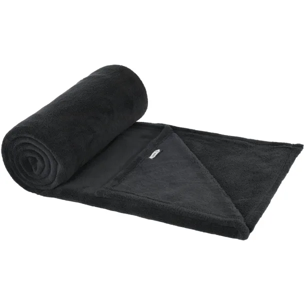 Lily RPET coral fleece blanket - Seasons Solid black