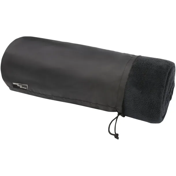 Lily RPET coral fleece blanket - Seasons Crna