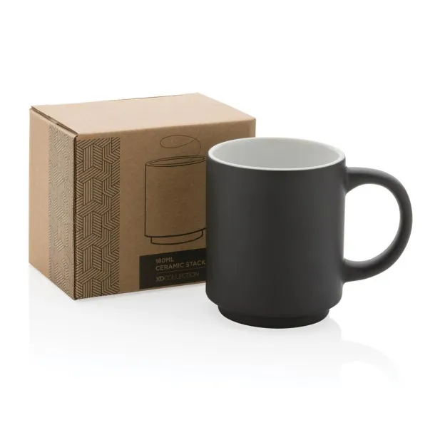  Ceramic stackable mug - XD Collection Black 