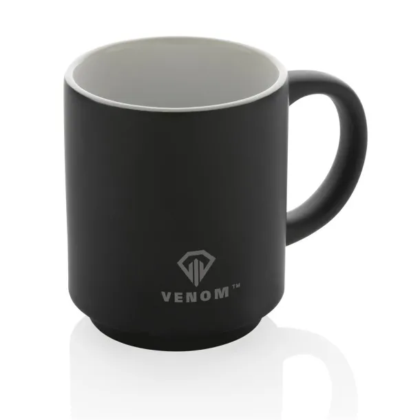  Ceramic stackable mug - XD Collection Black 