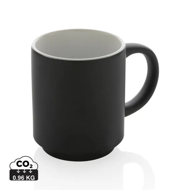  Ceramic stackable mug - XD Collection Black 