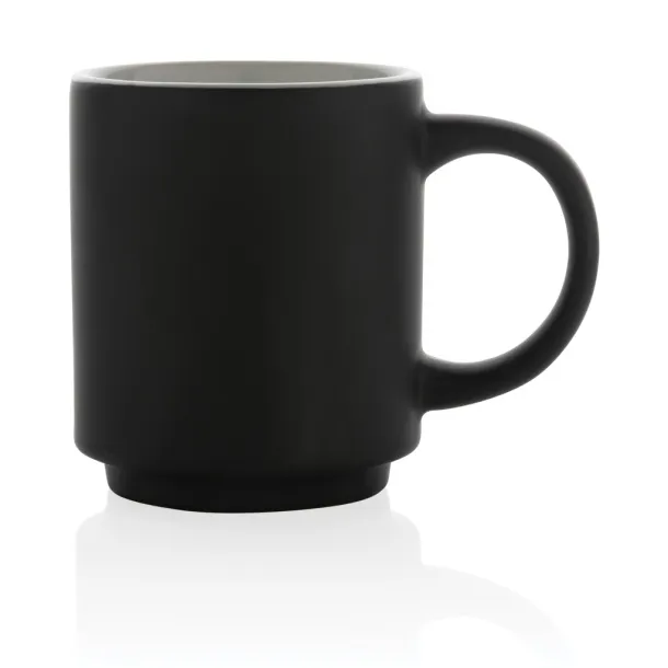  Ceramic stackable mug - XD Collection Black 