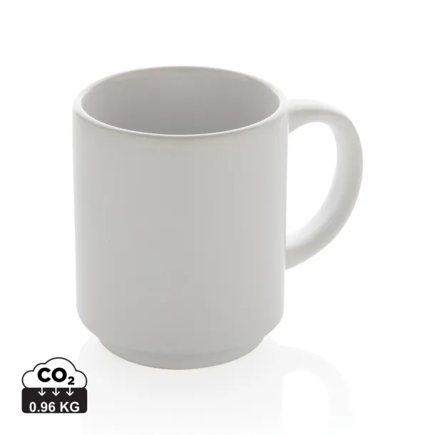  Ceramic stackable mug - XD Collection White 