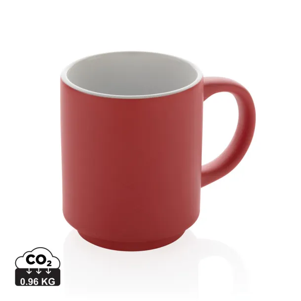 Ceramic stackable mug - XD Collection Crvena